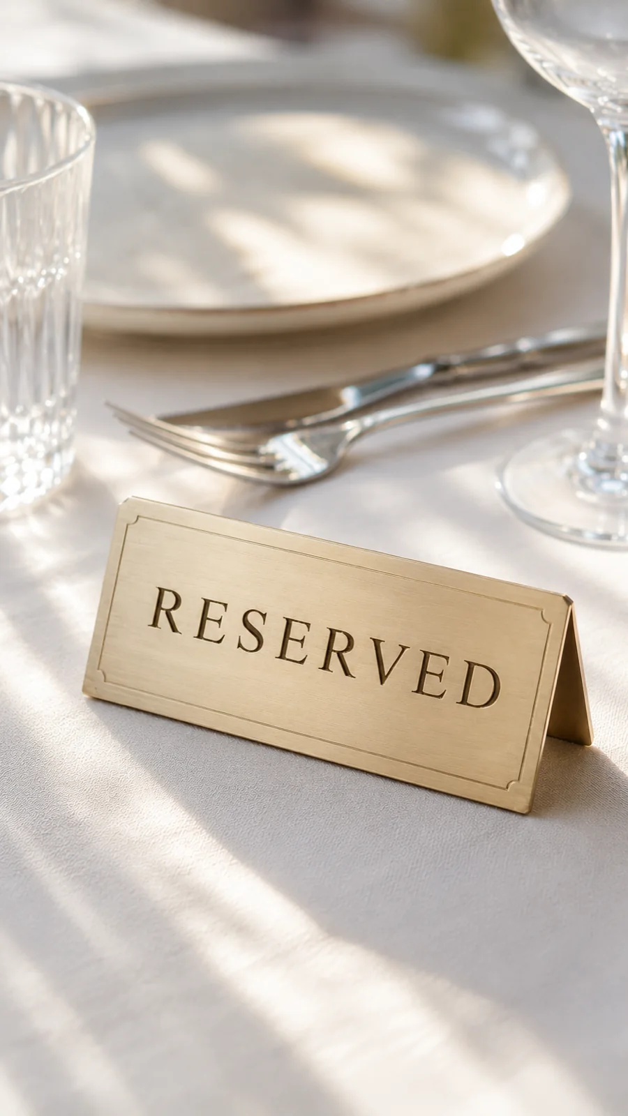 Table dressée pour recevoir un groupe